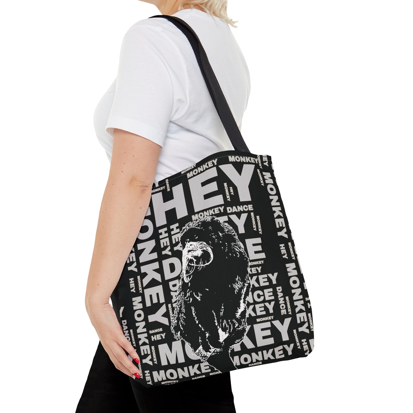 Hey Dance Monkey Tote Bag, Reusable Gift Bag