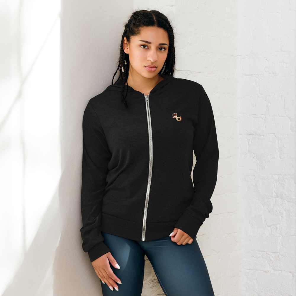 KCL-Unisex Triblend Lightweight Zip Hoodie  with Hood Lining